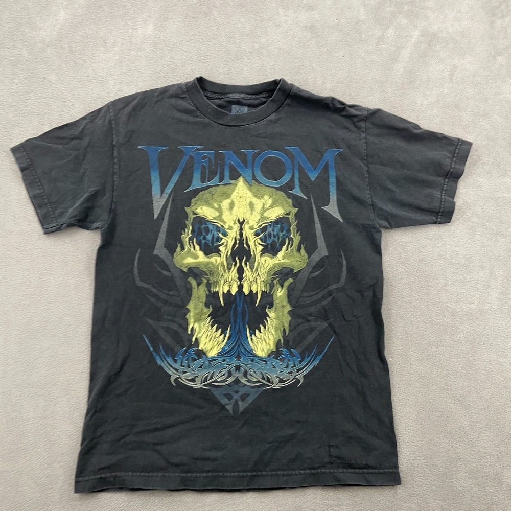 Randy Orton Venom in my Veins Skull T Shirt Mens M Black WWE Authentic Cotton